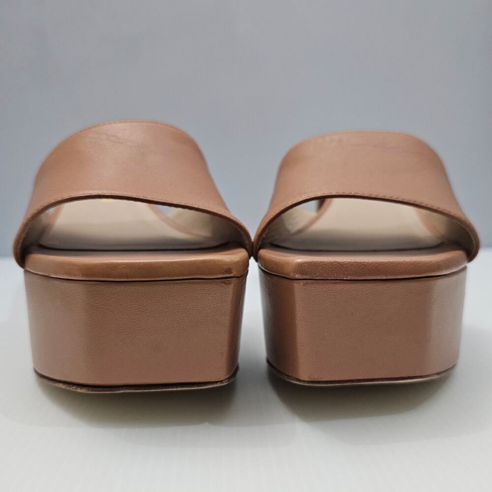 Stuart Weitzman Tan Platform Slide Sandals - Picture 6 of 13